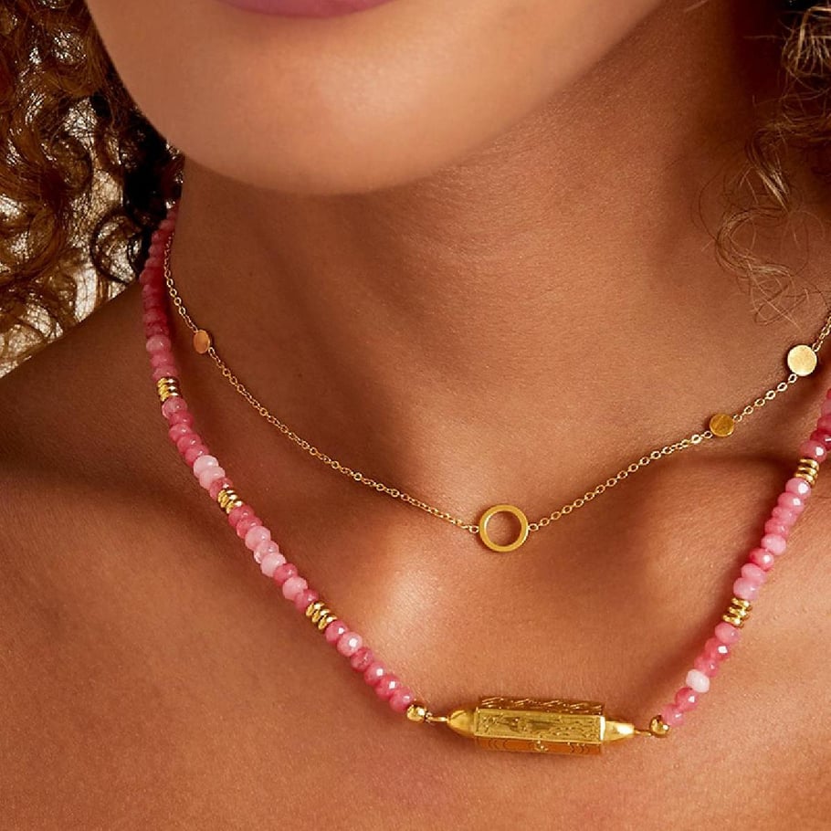 Stainless steel necklace circles Picture4